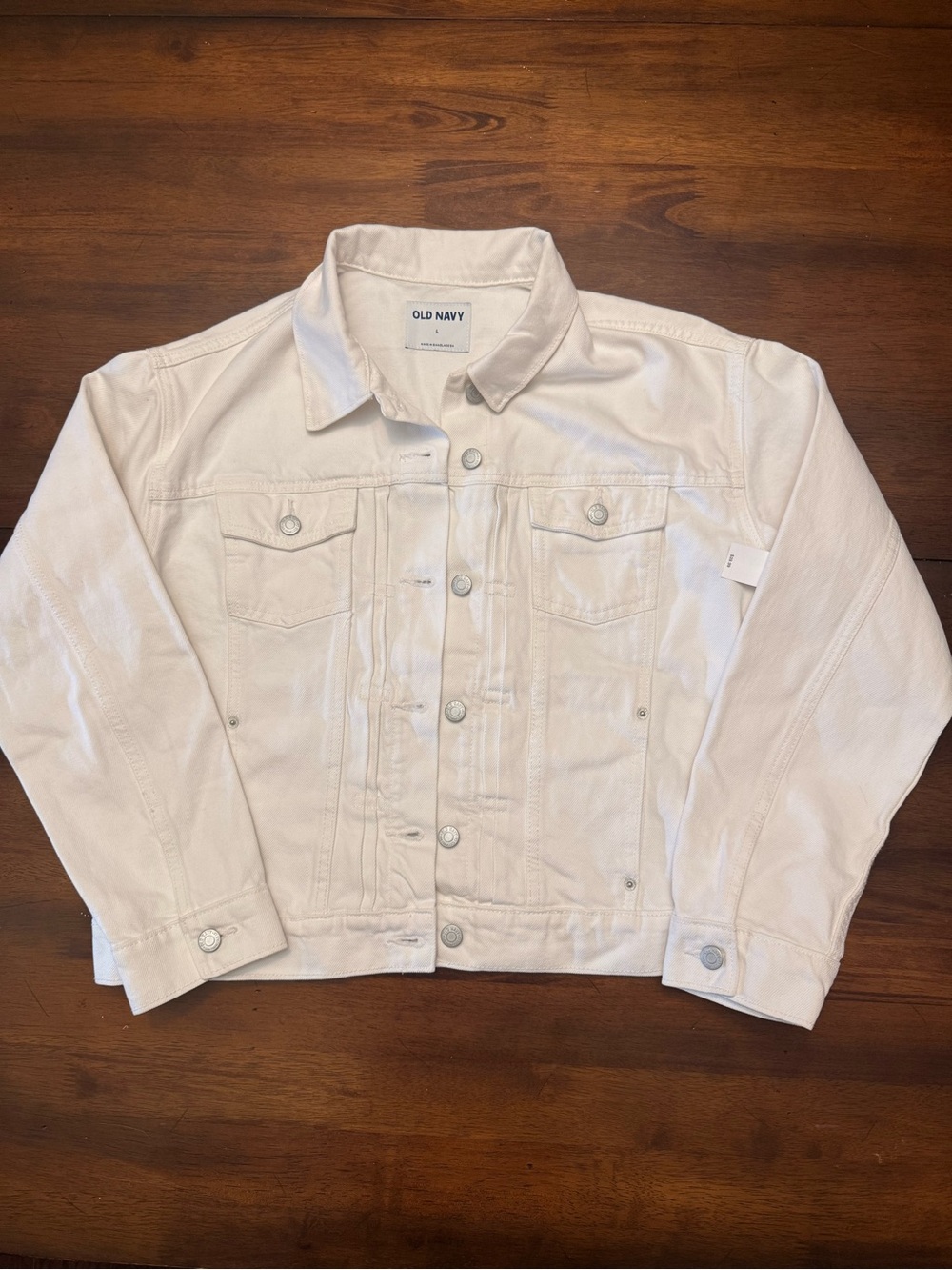 Old Navy Classic Trucker White Denim Jacket